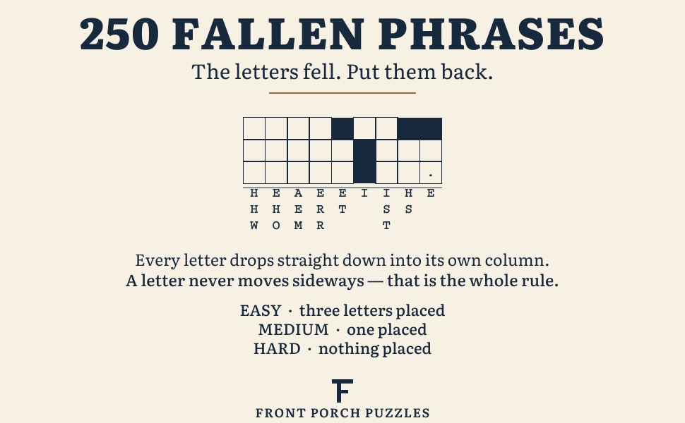 Sample large-print fallen phrases puzzle