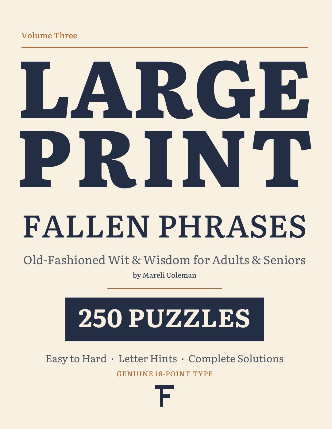 Front cover of Large Print Fallen Phrases: Old-Fashioned Wit and Wisdom