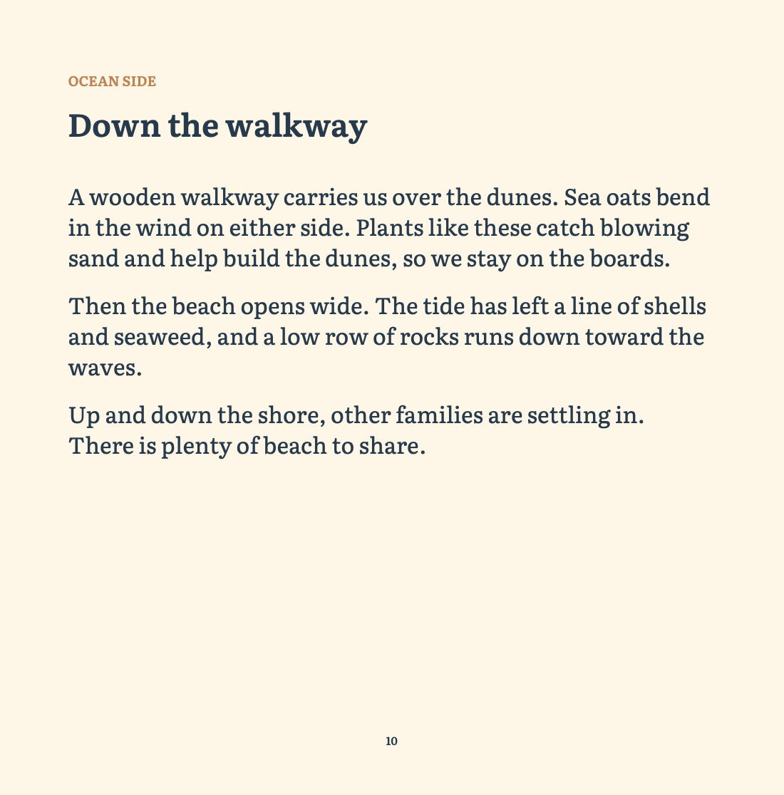 Interior preview page 10 from Over the Causeway with Down the walkway text.